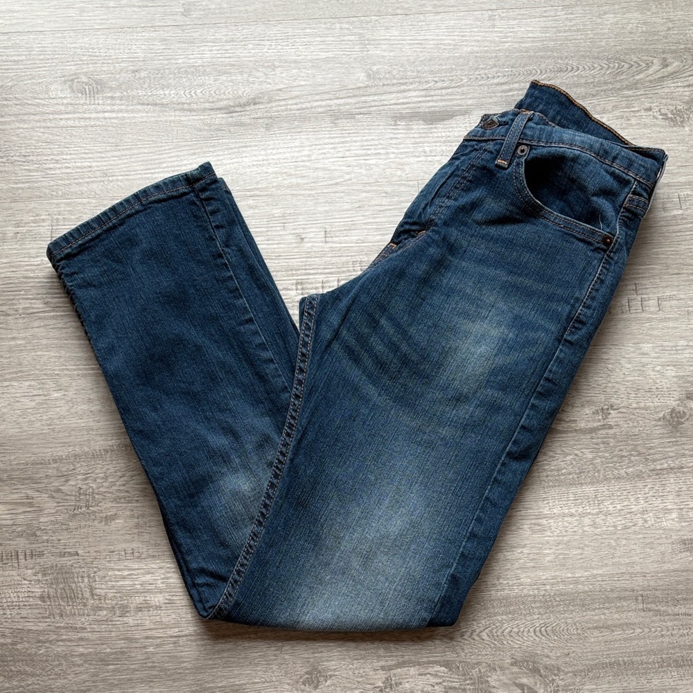 Levi's Men's Straight Fit Dark Blue Jeans